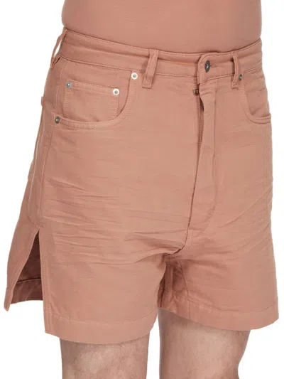 Rick Owens Drkshdw Knee-length Shorts In Orange
