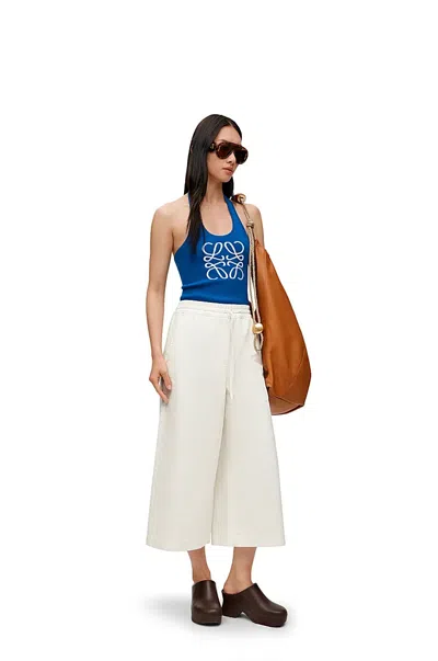 Loewe Cropped Trousers In Denim In White