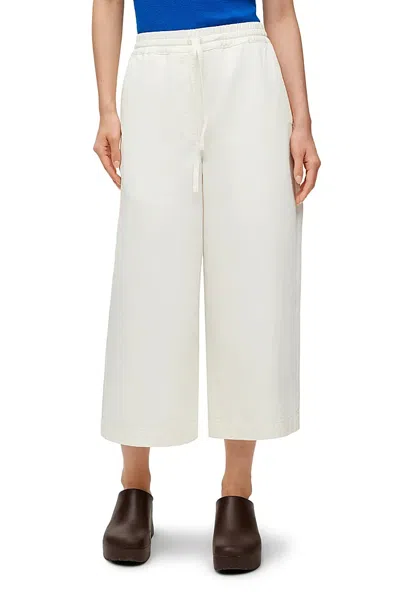 Loewe Cropped Trousers In Denim In White