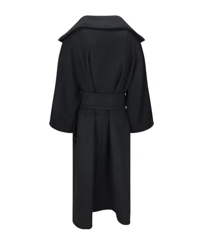 Gianluca Capannolo Single-breasted Belted Coat In Black
