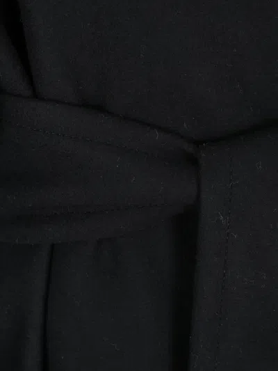Gianluca Capannolo Single-breasted Belted Coat In Black