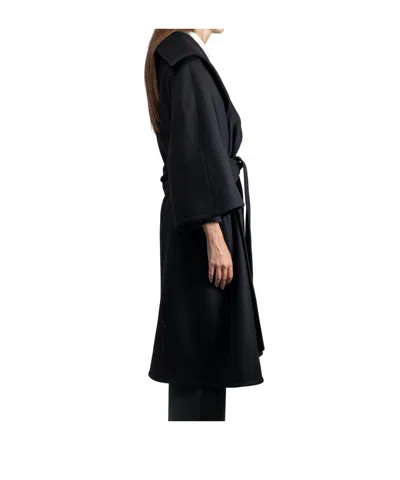 Gianluca Capannolo Single-breasted Belted Coat In Black
