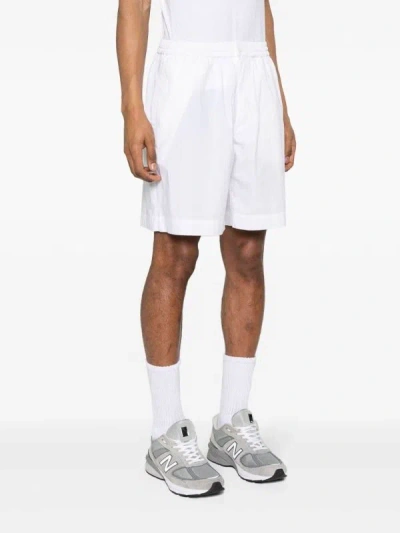 Aspesi Elasticated-waist Poplin Shorts In White