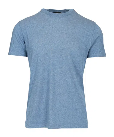Tom Ford Short-sleeved Solid T-shirt In Blue