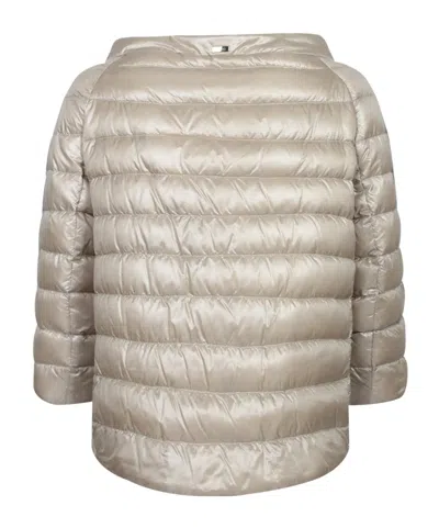 Herno Elsa Chantilly Beige Down Jacket In Brown