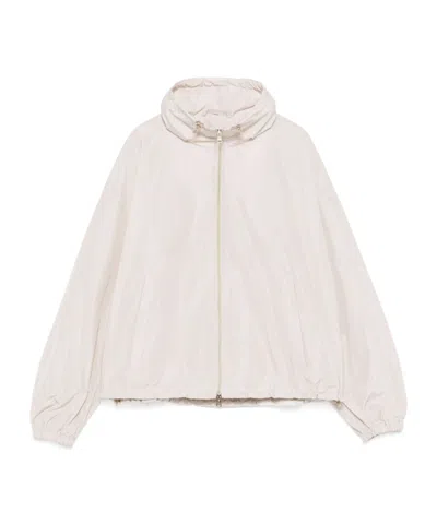 Herno Drawstring-collar Jacket In White