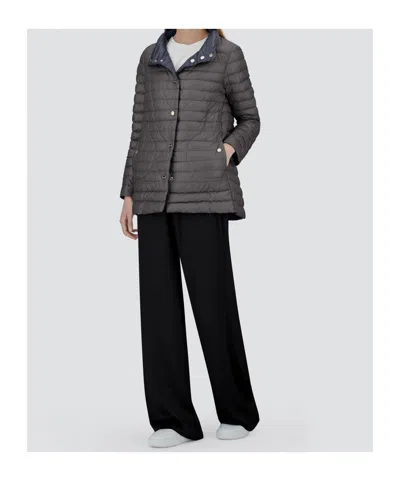 Herno Double-sided Snap Button Down Jacket In Blue