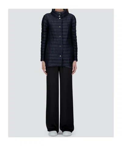 Herno Double-sided Snap Button Down Jacket In Blue