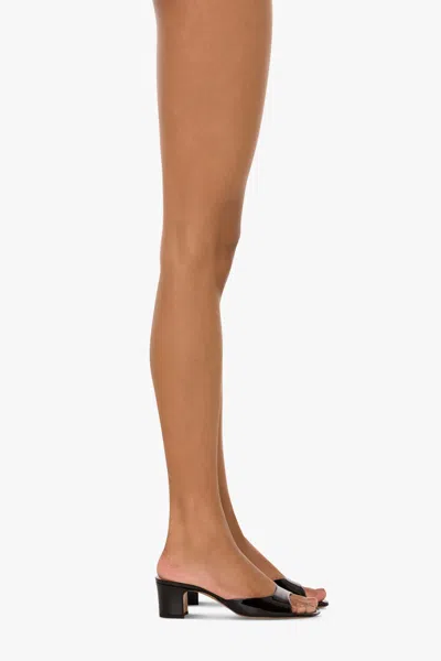 Paris Texas Lara Natural Leopard Heeled Mules In Neutral