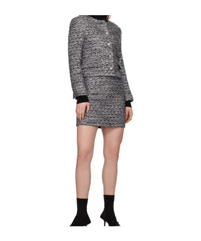 Juunj Gray Tweed Miniskirt In Gray