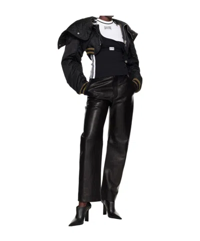 Jean Paul Gaultier Zip-fastening Cropped Jacket In Black