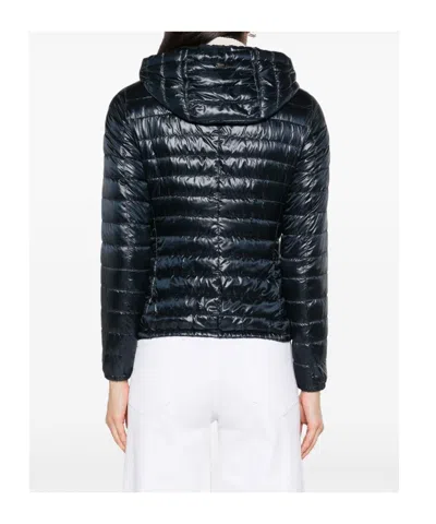 Herno Women's Nylon Short Down Jacket In Blue