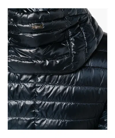 Herno Women's Nylon Short Down Jacket In Blue