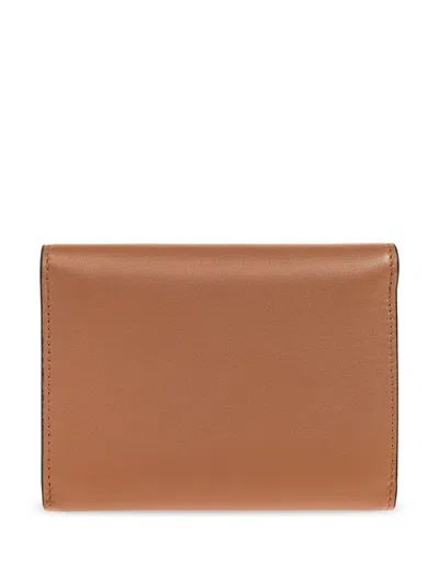 Marni Trunkaroo Tri-fold Wallet Foldover Top In Brown