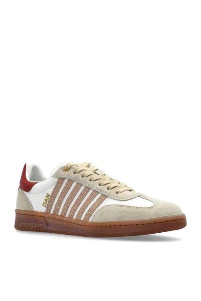 Dsquared2 Boxer Lace-up Sneakers In Gold