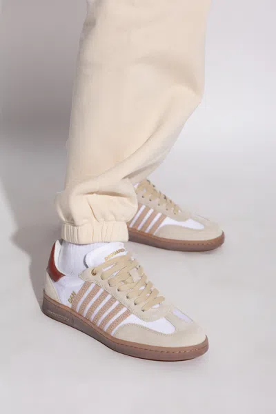 Dsquared2 Boxer Lace-up Sneakers In Gold