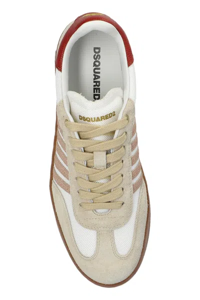 Dsquared2 Boxer Lace-up Sneakers In Gold