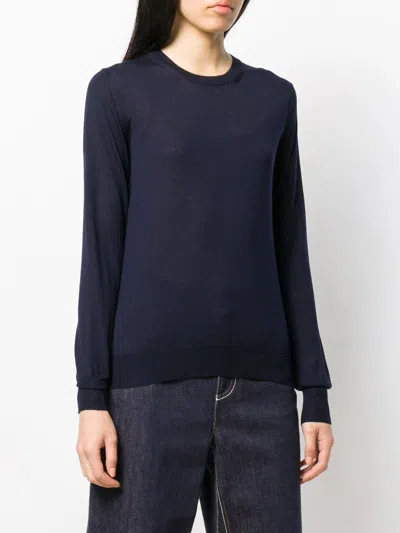 Roberto Collina Crewneck Sweater In Blue