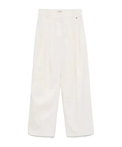 Herno Pleat-detailing Trousers In White
