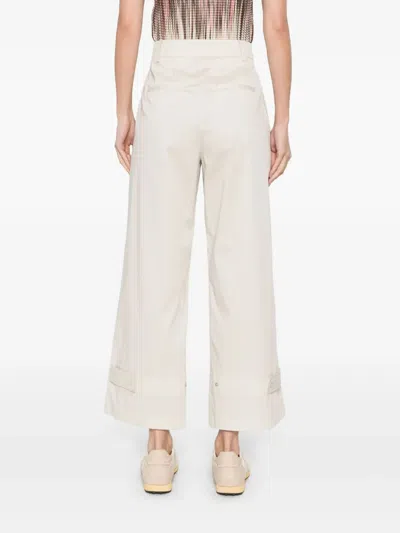 Herno Pleat-detailing Trousers In White