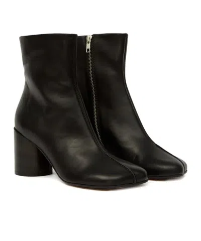 Mm6 Maison Margiela Mm6 By Maison Margiela Black Leather Ankle Booties In Black