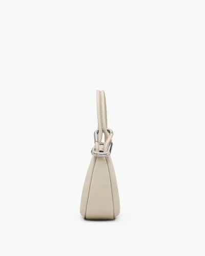 Marc Jacobs The Dual Mini Crescent Leather Shoulder Bag In White