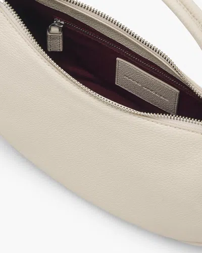 Marc Jacobs The Dual Mini Crescent Leather Shoulder Bag In White