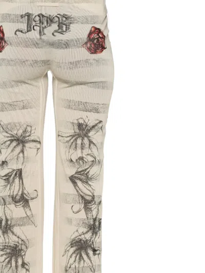 Jean Paul Gaultier The Tattoo Marinière Trousers In White