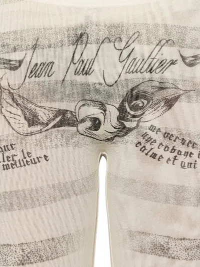Jean Paul Gaultier The Tattoo Marinière Trousers In White