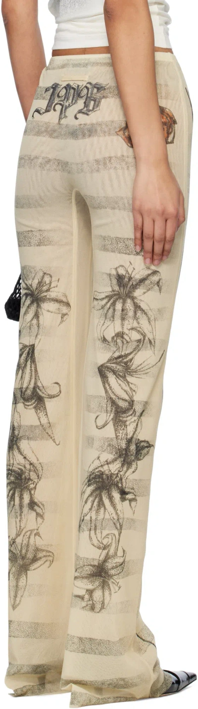 Jean Paul Gaultier The Tattoo Marinière Trousers In White