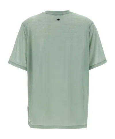 Victoria Beckham Embroidered Logo Crew Neck T-shirt In Green