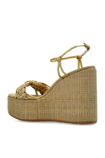 Casadei Raffia Platform Espadrilles In Multi