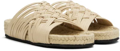 Stella Mccartney Braided Slides In Neutral
