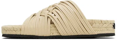 Stella Mccartney Braided Slides In Neutral