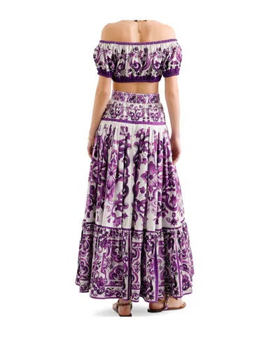 Dolce & Gabbana Maxi Skirt Dg In Purple