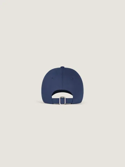 Givenchy Men Baseball Cap With Embroidered Logo In Blue