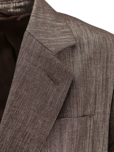 Brunello Cucinelli Single-breasted Lurex Fabric Blazer In Gray