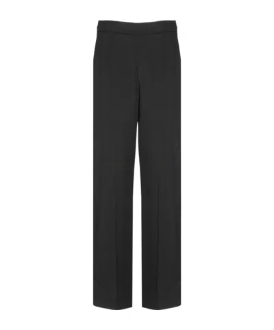 Jil Sander Rayon-silk Twill Trousers In Black