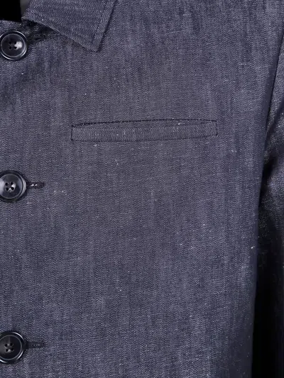 Pt01 Button-down Jacket In Blue