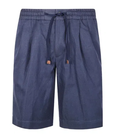 Incotex Regular Fit Pleated Front Shorts In Gold