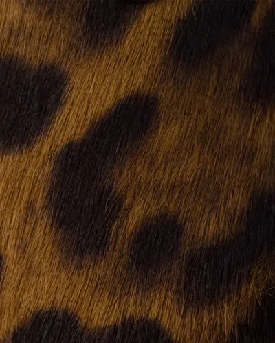 Prada Printed Leather Ballet Flats In Animal Print