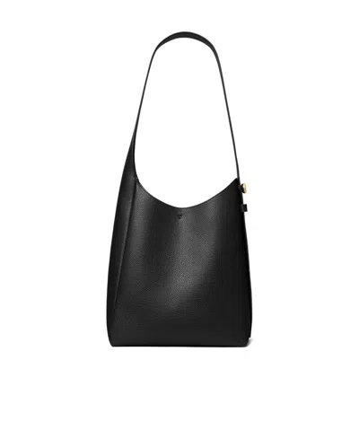 Tory Burch Small Leather Hobo Bag With Adjustable Strap