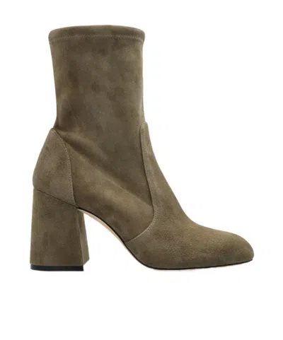 Stuart Weitzman 85mm Flareblock Boots In Green