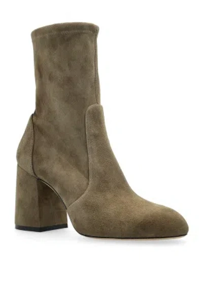 Stuart Weitzman 85mm Flareblock Boots In Green