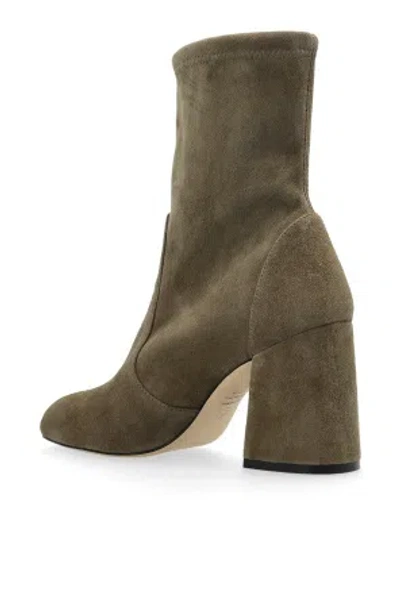 Stuart Weitzman 85mm Flareblock Boots In Green