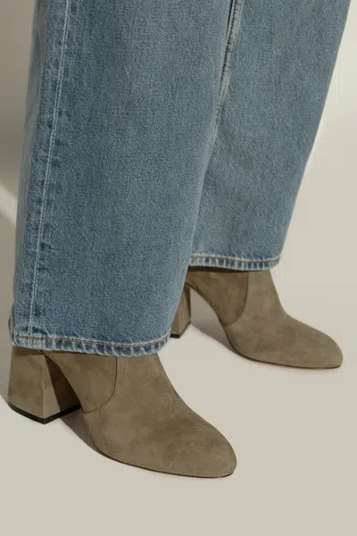 Stuart Weitzman 85mm Flareblock Boots In Green