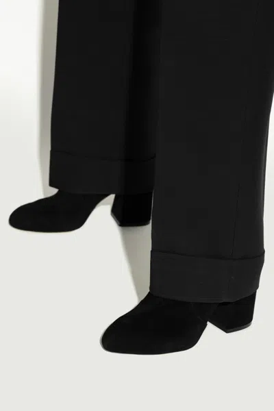 Stuart Weitzman Flareblock Womens Suede Pull On Ankle Boots In Black