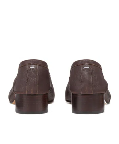 Maison Margiela Tabi Ballet Flats In Viola Suede In Animal Print