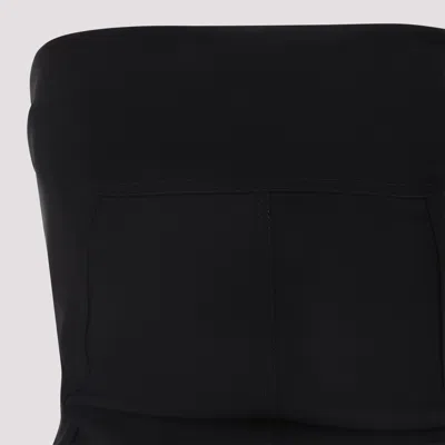 Rick Owens Women's Stretch Denim Bustier Top In Black