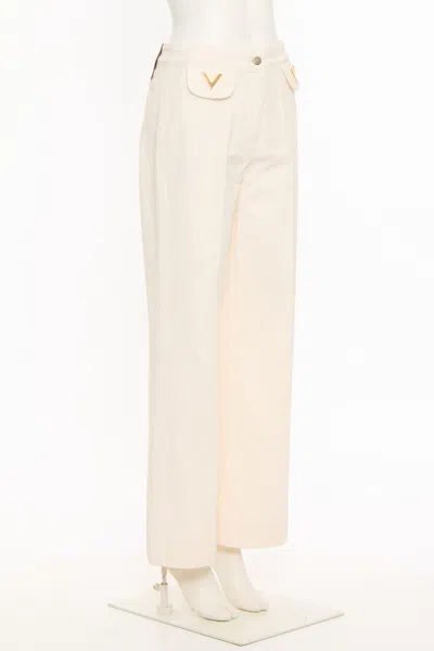 Valentino Vlog Logo Jeans In White